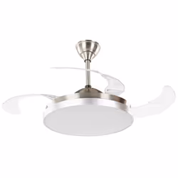 Ceiling Fan with Light IBAR with Remote Transparent