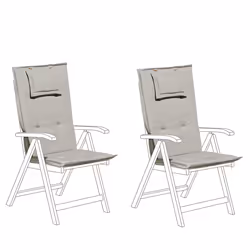 Set of 2 Back/Seat Cushions TOSCANA 50 x 70 cm Taupe
