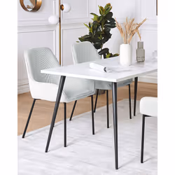 Set of 2 Dining Chairs LOVERNA Corduroy Mint Green