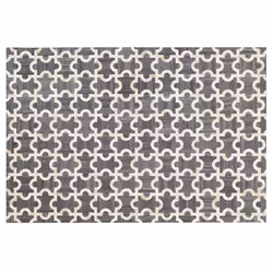 Cowhide Area Rug 140 x 200 cm Grey and Beige YEDISU