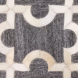 Cowhide Area Rug 140 x 200 cm Grey and Beige YEDISU