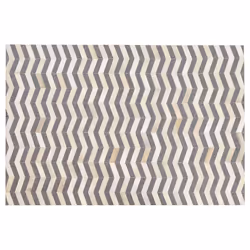 Cowhide Area Rug 140 x 200 cm Grey and Beige BAGGOZE