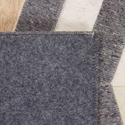 Cowhide Area Rug 160 x 230 cm Grey and Beige BAGGOZE
