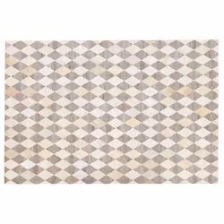 Cowhide Area Rug 140 x 200 cm Beige and Brown SESLICE