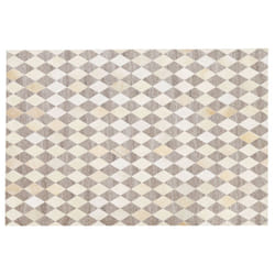 Cowhide Area Rug 140 x 200 cm Beige and Brown SESLICE