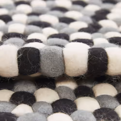 Round Felt Ball Area Rug Ã¸ 140 cm Multicolour PENEK