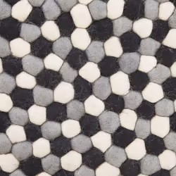 Round Felt Ball Area Rug Ã¸ 140 cm Multicolour PENEK