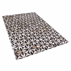 Cowhide Area Rug 140 x 200 cm Multicolour ISHAN