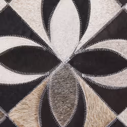 Cowhide Area Rug 140 x 200 cm Multicolour ISHAN
