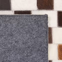 Cowhide Area Rug 140 x 200 cm Beige and Brown KAYABEY