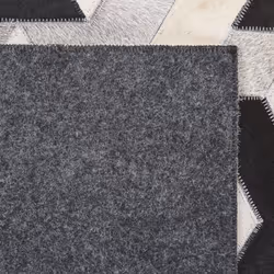 Cowhide Area Rug 140 x 200 cm Black and Grey NARMAN