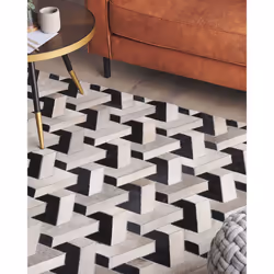 Rug NARMAN 160 x 230 cm Leather Grey