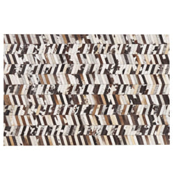 Cowhide Area Rug 140 x 200 cm Brown and White AKYELE