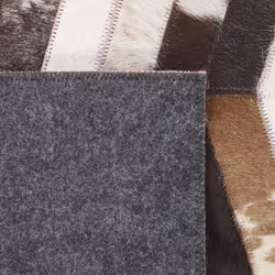 Cowhide Area Rug 140 x 200 cm Brown and White AKYELE