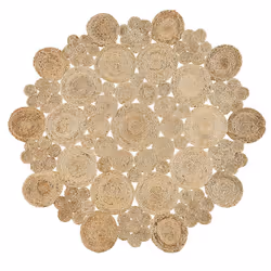 Round Jute Area Rug ø 135 cm Beige GERDEK