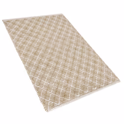 Jute Runner Rug 50 x 80 cm Beige AKBEZ