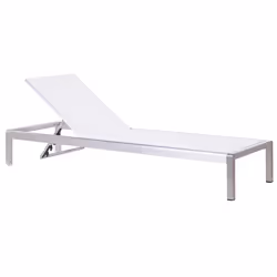Sun Lounger FOSSATO Reclining Metal White