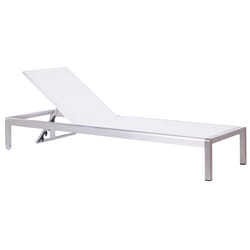 Sun Lounger FOSSATO Reclining Metal White