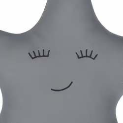 Cotton Kids Cushion Star 40 x 40 cm Grey BHOPAL