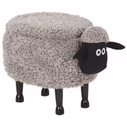 Storage Animal Stool SHEEP Fabric Grey