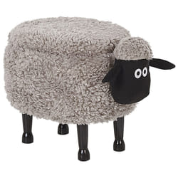 Storage Animal Stool SHEEP Fabric Grey