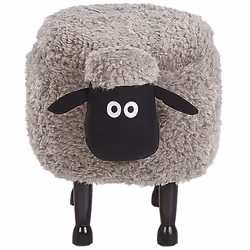 Storage Animal Stool SHEEP Fabric Grey