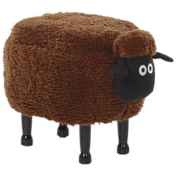 Storage Animal Stool SHEEP Fabric Brown