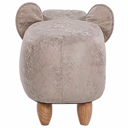 Storage Animal Stool JUMBO Faux Leather Grey - Additional view 5