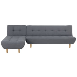 Modular Corner Sofa Bed ALSTEN Fabric Dark Grey 4 Seater Right Hand
