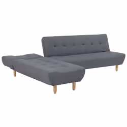 Modular Corner Sofa Bed ALSTEN Fabric Dark Grey 4 Seater Right Hand