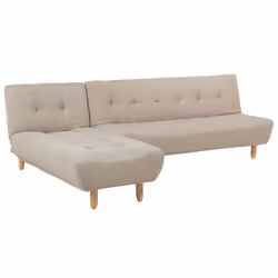 Modular Corner Sofa Bed ALSTEN Fabric Light Beige 4 Seater Right Hand