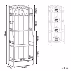 Shelving Unit PADUA Metal White