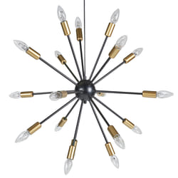 18 Light Pendant Lamp Black MAGUSE