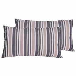 Set of 2 Outdoor Cushions KASTOS Striped 40 x 70 cm Taupe