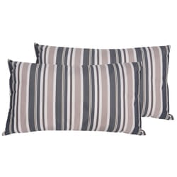Set of 2 Outdoor Cushions KASTOS Striped 40 x 70 cm Taupe