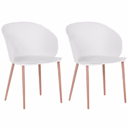 Set of 2 Dining Chairs BLAYKEE White