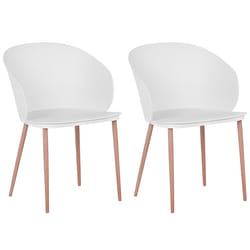 Set of 2 Dining Chairs BLAYKEE White