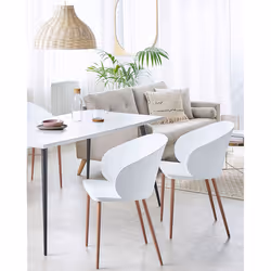 Set of 2 Dining Chairs BLAYKEE White