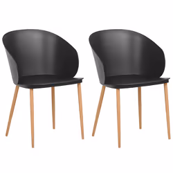 Set of 2 Dining Chairs BLAYKEE Black