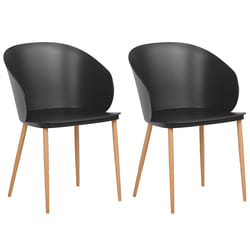 Set of 2 Dining Chairs BLAYKEE Black