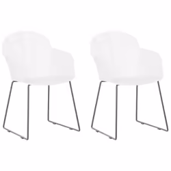 Set of 2 Dining Chairs SYLVA White