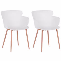 Set of 2 Dining Chairs SUMKLEY White