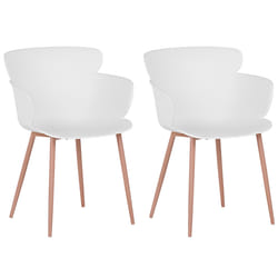 Set of 2 Dining Chairs SUMKLEY White