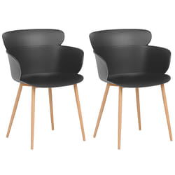 Set of 2 Dining Chairs SUMKLEY Black