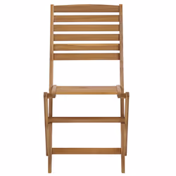 Set of 6 Garden Chairs TOLVE Acacia Wood Brown