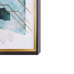 Framed Wall Print TOUBA Abstract Motif 30 x 40 cm Blue