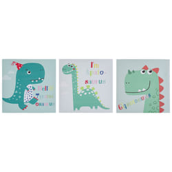 Canvas Set of 3 BINGUI Kids Motif 30 x 30 cm Multicolour