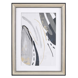 Framed Wall Print HIDMO Abstract Motif 30 x 40 cm Grey