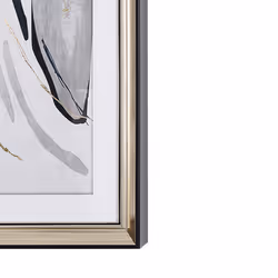 Framed Wall Print HIDMO Abstract Motif 30 x 40 cm Grey