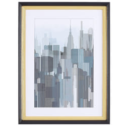 Framed Wall Print BAMAKO Urban Motif 30 x 40 cm Grey